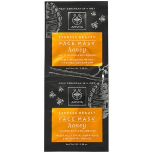 Apivita Express Beauty Μάσκα Ενυδάτωσης & Θρέψης Με Μέλι 2x8ml