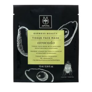 Apivita Express Beauty Tissue Face Mask Μάσκα Προσώπου Με Αβοκάντο Για Ενυδάτωση & Καταπράϋνση 10ml.