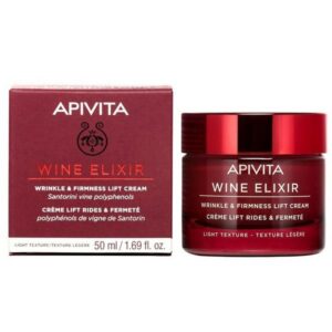 Apivita Wine Elixir Αντιρυτιδική Κρέμα για Σύσφιξη & Lifting Ελαφριάς Υφής με Πολυφαινόλες από Αμπέλια Σαντορίνης 50ml