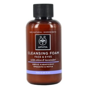 Apivita Cleansing Foam Αφρός Καθαρισμού Προσώπου & Ματιών Με Ελιά & Λεβάντα 75ml