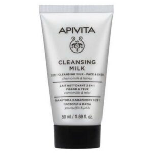 Apivita Cleansing Milk Γαλάκτωμα Καθαρισμού 3 Σε 1 Για Πρόσωπο & Μάτια Με Χαμομήλι & Μέλι 50ml