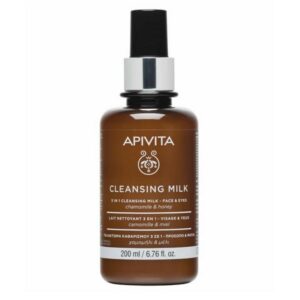 Apivita 3in1 Cleansing Milk Γαλάκτωμα Καθαρισμού Για Πρόσωπο & Μάτια Με Χαμομήλι & Μέλι 200ml