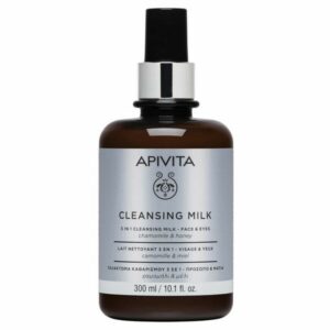 Apivita Cleansing Milk Γαλάκτωμα Καθαρισμού 3 Σε 1 Για Πρόσωπο & Μάτια Με Χαμομήλι & Μέλι 300ml
