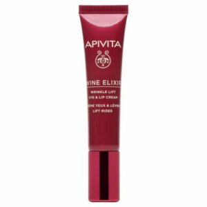 Apivita Wine Elixir Αντιρυτιδική Κρέμα Lifting Για Τα Μάτια & Τα Χείλη Με Πολυφαινόλες Από Αμπέλια Σαντορίνης 15ml