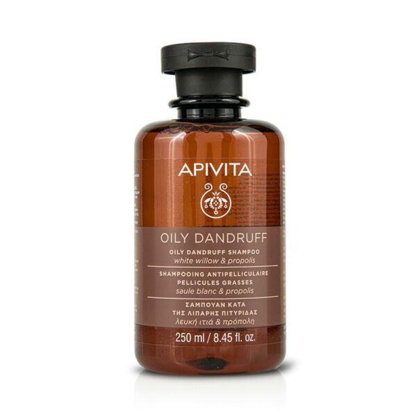 Apivita Σαμπουάν Oily Dandruff Κατά Της Λιπαρής Πιτυρίδας Με Λευκή Ιτιά Πρόπολη 250ml