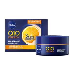 Nivea Q10 Energy Recharging Night Care Cream Αντιρυτιδική Κρέμα Ύπνου Για Αναπλήρωση Ενέργειας 50ml