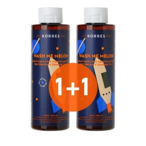 Korres Wash Me Melon Παιδικό Σαμπουάν & Αφρόλουτρο 2 σε 1 250ml 1+1ΔΩΡΟ