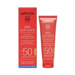 Apivita Bee Sun Safe Ενυδατική Κρέμα Gel Προσώπου Με Χρώμα SPF50 50ml