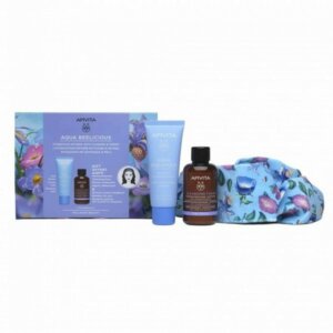 Apivita Aqua Beelicious Κρέμα Gel Πλούσιας Υφής 50ml & Δώρο Αφρός Καθαρισμού Για Πρόσωπο, Μάτια 75ml & Δώρο Κορδέλα Μαλλιών