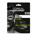 L’Oreal Paris Men Expert Pure Carbon Ανδρική Υφασμάτινη Μάσκα Με Μαύρο Άνθρακα 30gr
