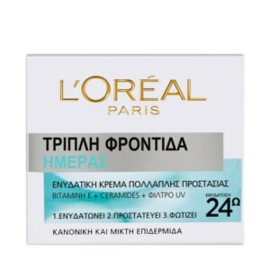 L’Oreal Paris Triple Active Day Multi-Protection Moisturiser 24ωρη Κρέμα Πολλαπλής Προστασίας Για Κανονικές Εως Μικτές Επιδερμίδες 50ml