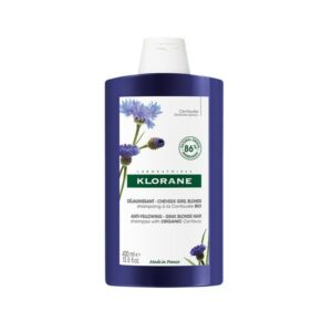 Klorane Anti-Yellowing Shampoo For Gray & Blonde Hair Σαμπουάν Kατά Tου Κιτρινίσματος Για Ασημένιες Ανταύγιες Με Βιολογική Κενταυρίδα 400ml