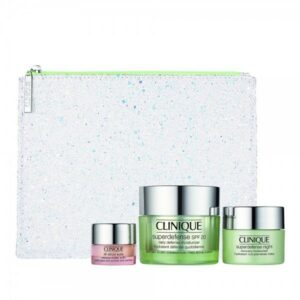 Clinique Superdefense Value Set ( Superdefense SPF20 VD/D Moisturizer 50ml & Superdefense Night Moisturizer 15ml & All About Eyes Creme Gel 5ml )