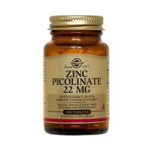 Solgar Zinc Picolinate 22 mg 100 Tabs