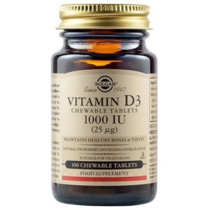 Solgar Vitamin D3 1000IU 25mg 100 Chewable Tabs