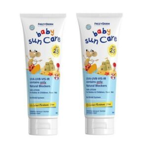 Frezyderm Baby Sun Care Lotion Promo -30% SPF25 Set (2x100ml) – Αντηλιακό Γαλάκτωμα Προσώπου & Σώματος Για Βρέφη & Παιδιά