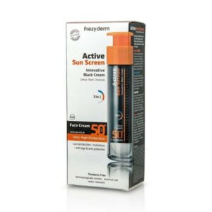 Frezyderm Active Sun Screen SPF50+ Innovative Black Face Cream 50ml