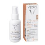 Vichy Capital Soleil UV-Age Daily SPF50+ Λεπτόρρευστο Αντηλιακό Προσώπου Κατά Της Φωτογήρανσης Με Χρώμα 40ml