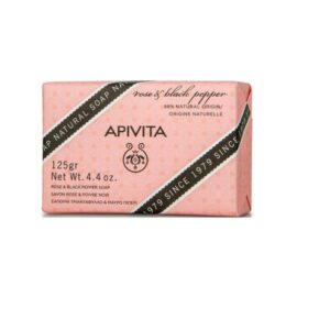 Apivita Rose & Black Pepper Natural Soap 125gr
