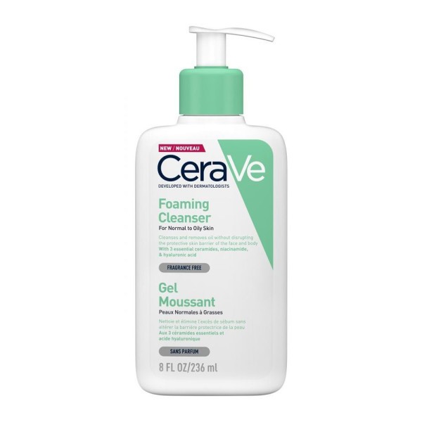 Cerave Foaming Cleanser Gel Καθαρισμού Για Κανονικές Έως Λιπαρές Επιδερμίδες 236ml