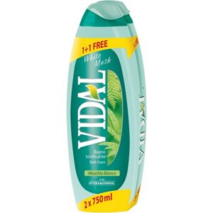 Vidal White Musk  Body Wash 2x750ml
