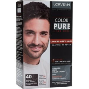 Lorvenn Color Pure Men Set Νο 40 Φυσικό Καστανό Σκούρο 40ml