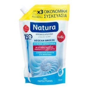 Papoutsanis Natura Aegean Breeze Refill Liquid Soap 750ml