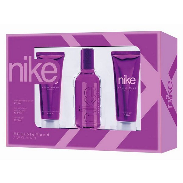 Nike Purple Mood Woman Set EDT 100ml & Body Lotion 75ml & Shower Gel 75ml -  Patistas Cosmetics
