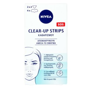 Nivea Clear Up Strips Καθαρισμού Για Μέτωπο,Μύτη & Πηγούνι 6τμχ