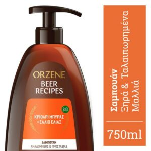Orzene Beer Recipes Σαμπουάν Αναδόμησης/Θρέψης για Ξηρά Μαλλιά 750ml