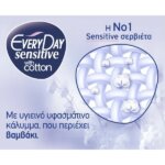 Every Day Sensitive With Cotton Maxi Night Ultra Plus Σερβιέτες Νυκτός Με Φτερά 18 τμχ.
