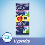 Everyday Hyperdry Super Ultra Plus Σερβιέτες Μεγάλου Μήκους Με Φτερά 18τμχ.