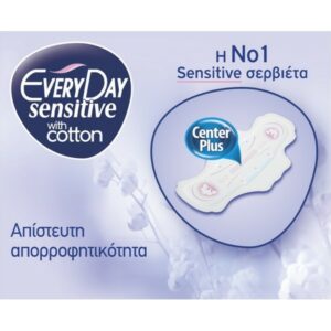 Everyday Sensitive With Cotton Super Ultra Plus Σερβιέτες Με Φτερά 18τμχ.