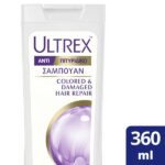 Ultrex Damaged & Colored Hair Αντιπιτυριδικό Σαμπουάν Για Βαμμένα & Ταλαιπωρημένα Μαλλιά 360ml