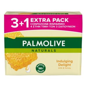 Palmolive Naturals Indulging Delight Milk & Honey Soap Bar 90gr (3+1)