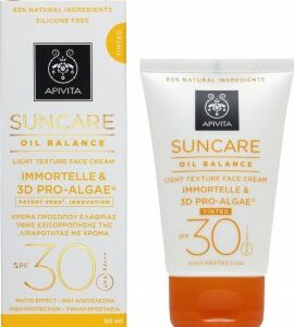 Apivita Suncare Κρέμα Προσώπου SPF30 Ελαφριάς Υφής Με Χρώμα 50ml