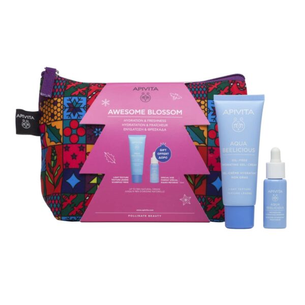 Apivita Awesome Blossom Set Aqua Beelicious Κρέμα Gel Ελαφριάς Υφής 40ml & Aqua Beelicious Booster Αναζωογόνησης 10ml