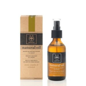 Apivita Natural Oil Βιολογικό Μείγμα Φυτικών Ελαίων για Μασάζ με Ελιά, Jojoba & Αμύγδαλο 100ml