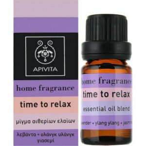Apivita Essential Oil Time Τo Relax Μίγμα Αιθέριων Ελαίων Λεβάντα Γιασεμί Υλάνγκ-Υλάνγκ 10ml