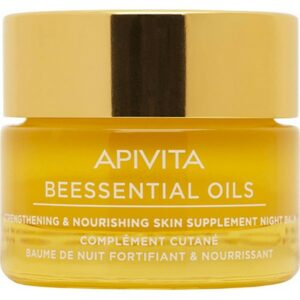 Apivita Beessential Oils Strengthening & Nourishing Skin Supplement Night Balm Συμπλήρωμα Προσώπου Νύχτας Ενδυνάμωσης & Θρέψης 15ml