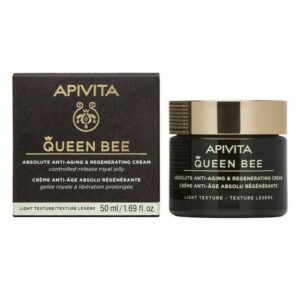 Apivita Queen Bee Absolute Anti-Aging & Regenerating Cream Κρέμα Αντιγήρανσης & Αναγέννησης Ελαφριάς Υφής Με Βασιλικό Πολτό 50ml