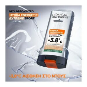 L’Oreal Paris Men Expert Hydra Energetic Extreme Sport Shower Gel XXL Size Αφρόλουτρο Για Άμεση Αίσθηση Δροσιάς 400ml