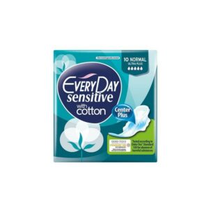 Every Day Sensitive with Cotton Normal Ultra Plus Σερβιέτες με Φτερά για Κανονική ροή 10τμχ