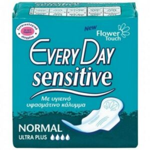 Every Day Sensitive with Cotton Normal Ultra Plus Σερβιέτες με Φτερά για Κανονική ροή 10τμχ