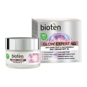Bioten Glow Expert 4D Anti-Dark Spot & Antiwrinkle SPF15 Day Cream Κατά Των Πανάδων & Των Ρυτίδων 50ml