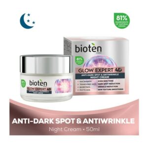 Bioten Glow Expert 4D Anti-Dark Spot & Antiwrinkle Night Cream Κατά Των Πανάδων & Των Ρυτίδων 50ml
