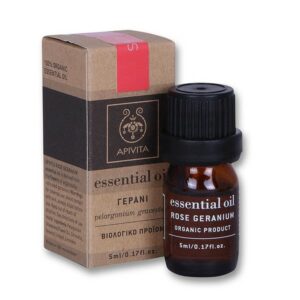 Apivita Essential Oil Rose Geranium Βιολογικό Αιθέριο Έλαιο Γεράνι 5ml