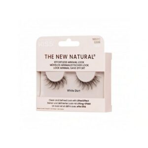 Kiss Τhe New Natural White Shirt False Adhesive Lashes Single Pair 01