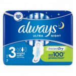 Always Ultra Night Μέγεθος 3 Σερβιέτες Με Φτερά Νυκτός 7 τμχ