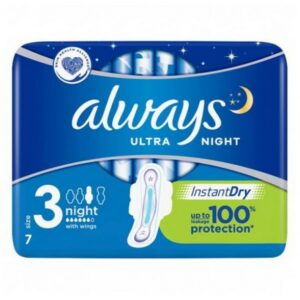 Always Ultra Night Μέγεθος 3 Σερβιέτες Με Φτερά Νυκτός 7 τμχ